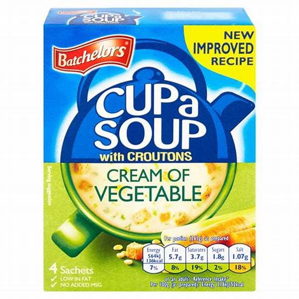 Batchelors Cup A Soup Cream Of Vegetable pm 1.75 122g