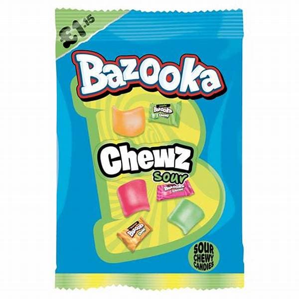 Bazooka Chewz Sour Share Bag PM 1.15 120g 12pk