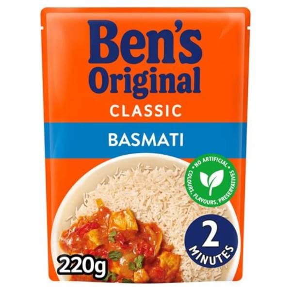 Bens Original Rice Ready To Heat Basmati 220G