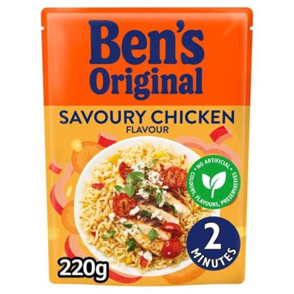 Bens Original Savoury Chicken Flavoured Rice Rth 220G