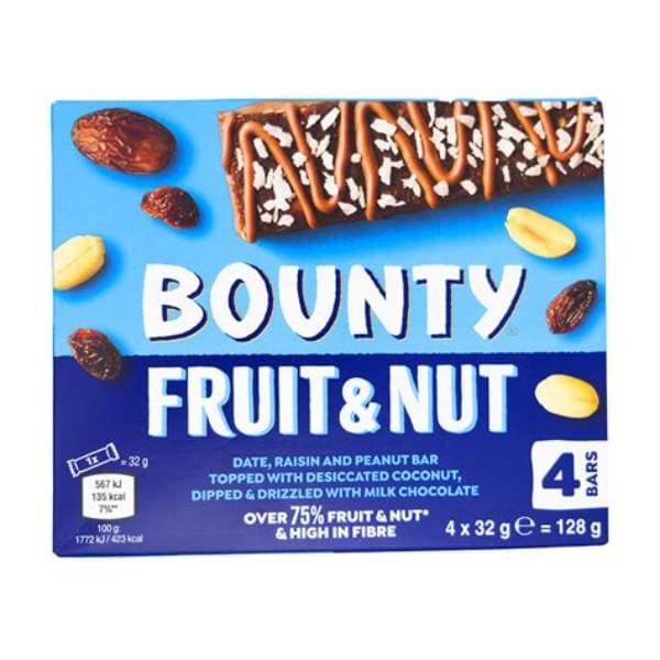 Bounty Fruit & Nut 4x32g 128g