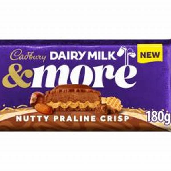 Cadbury Dairy Milk & More Nutty Praline Crisp 180G