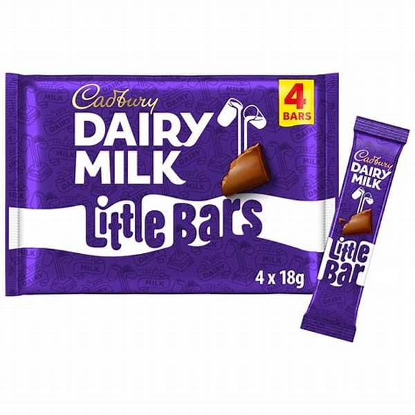 Cadbury Dairy Milk Little Bars 4Pk 72g