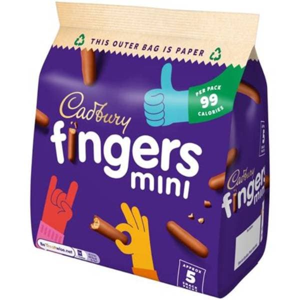 Cadbury Mini Fingers 5pk 96.5g
