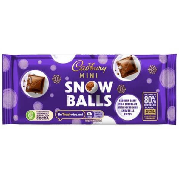 Cadbury Mini Snowballs Bar 110G