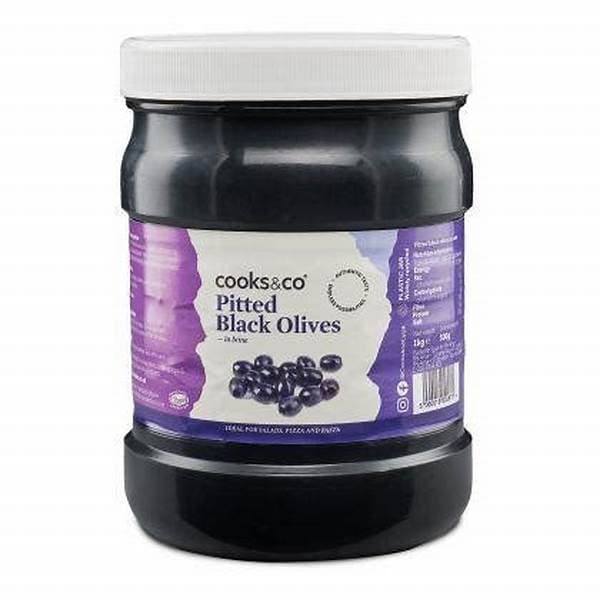 Cooks & Co Olives - Pitted Black 1Kg
