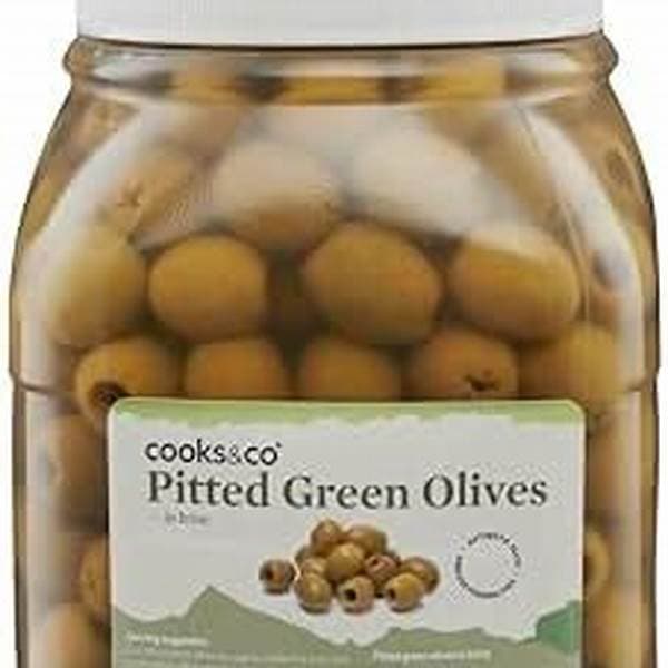 Cooks & Co Olives - Pitted Green 2.1Kg