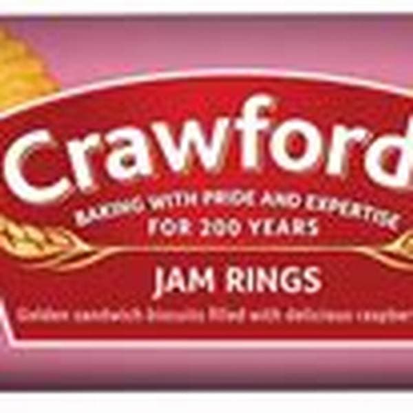 Crawfords Jam Rings 125g