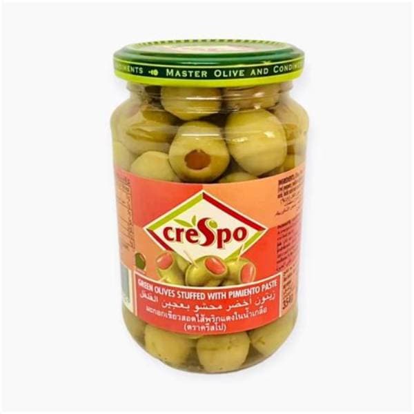 Crespo Green Olives Stuffed With Pimiento 354G