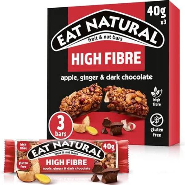 Eat Natural High Fibre Apple Ginger & Dark Chocolate 40G