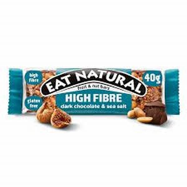 Eat Natural High Fibre Dark Chocolate & Sea Salt 40G