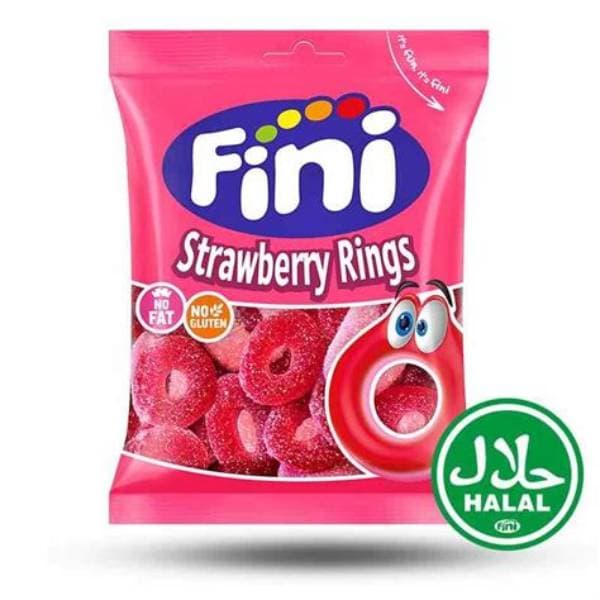 Fini Halal Strawberry Rings 75G