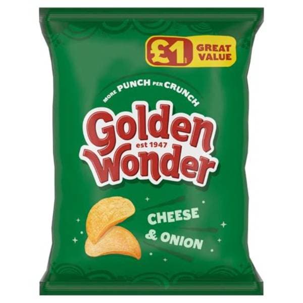 Golden Wonder Crisps Cheese & Onion PM 1.00 57G