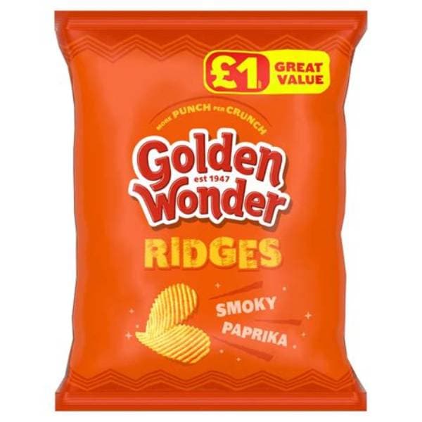 Golden Wonder Ridges Paprika PM 1.00 57G