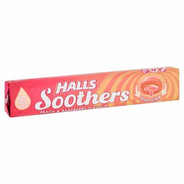 Halls Soothers Peach & Raspberry 45g 20pk