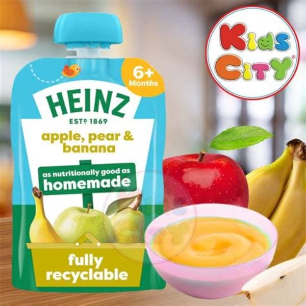 Heinz Baby Food Pouch 6M+ Apple Pear & Banana 100g