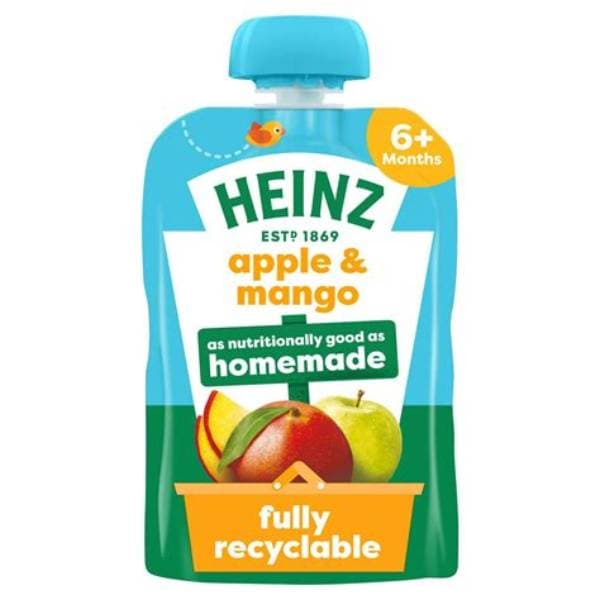Heinz Baby Food Pouch 6M+ Apple & Mango 100g