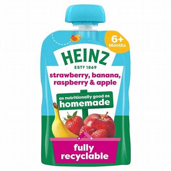 Heinz Baby Food Pouch Strawberry Banana 100g
