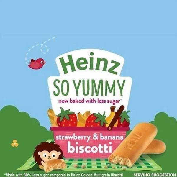 Heinz Strawberry & Banana Biscotti Reduced Sugar 60g