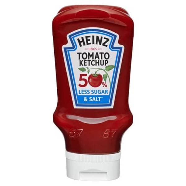 Heinz Tomato Ketchup 50% Less Sugar Salt 400Ml