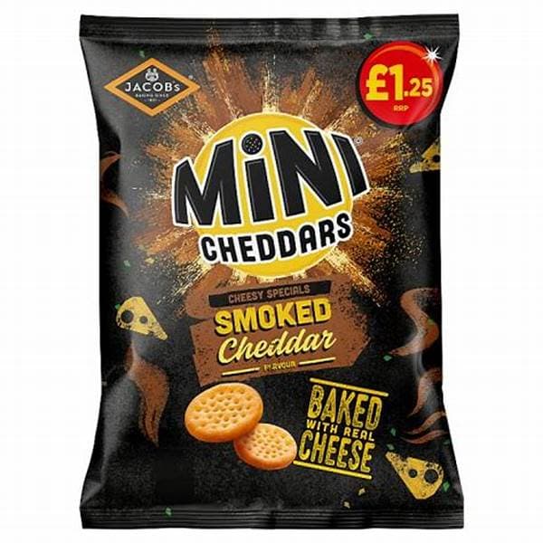Jacobs Mini Cheddars Crinkly Salt & Vinegar PM 1.25 90g