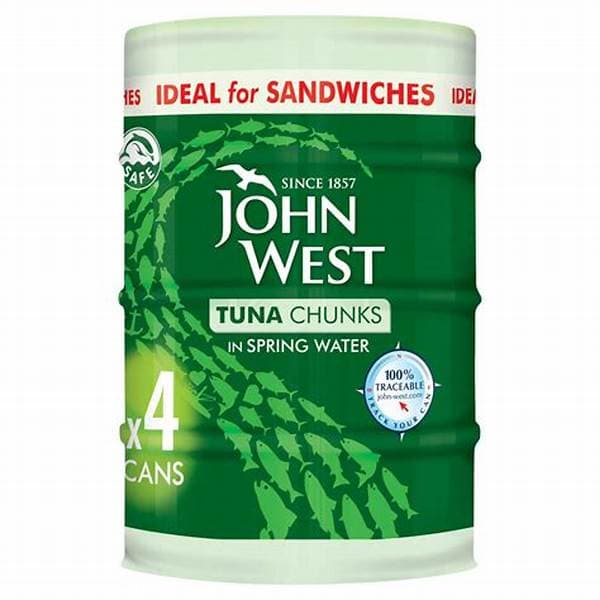 John West Tuna Chunks In Spring Water 4 Pack 132G