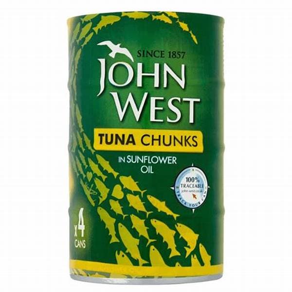 John West Tuna Chunks In Sunflower Oil 4 Pack 132G