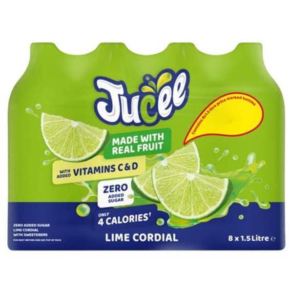 Jucee Nas Cordial - Lime PM 1.59 1.5Ltr