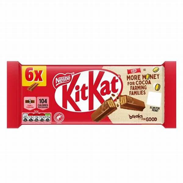 Kit Kat 2 Fingers PM 1.69 6 X 20.7g