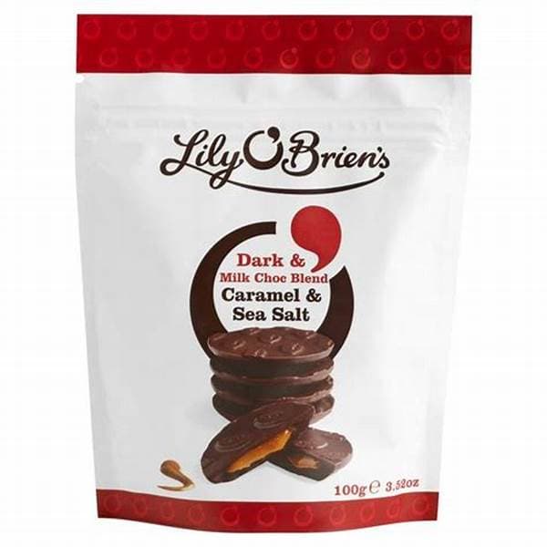 Lily OBriens Dark & Milk Caramel Sea Salt Bag 100G