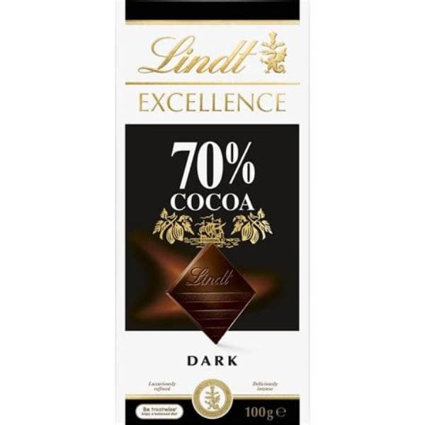 Lindt Excellence Dark Chocolate Cocoa 70% 100G