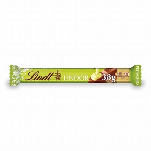Lindt Lindor Milk Chocolate Bar Pistachio 38G