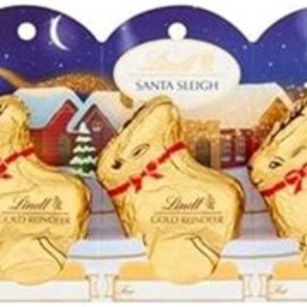 Lindt Santa Sleigh Milk Chocolate Perforated 5 Pack 50G