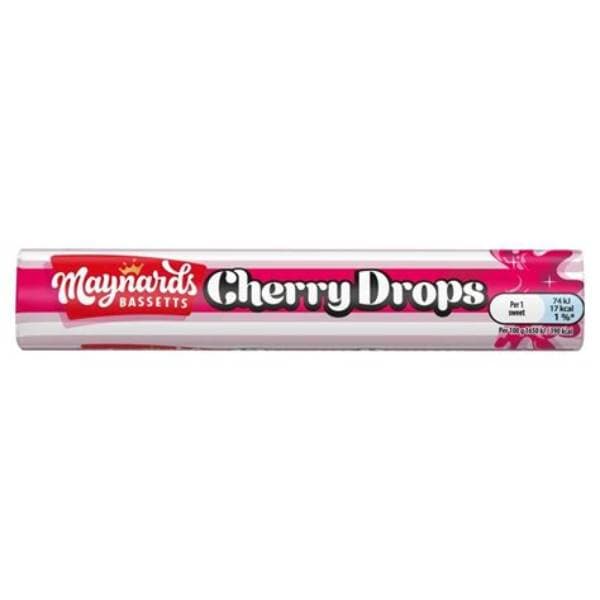Maynards Bassetts Cherry Drops Roll 40 X 45G