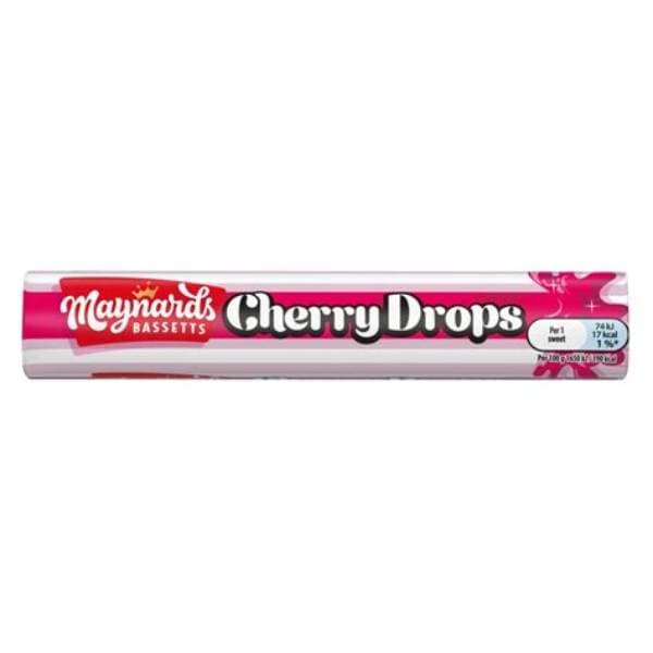 Maynards Bassetts Cherry Drops Roll 45g