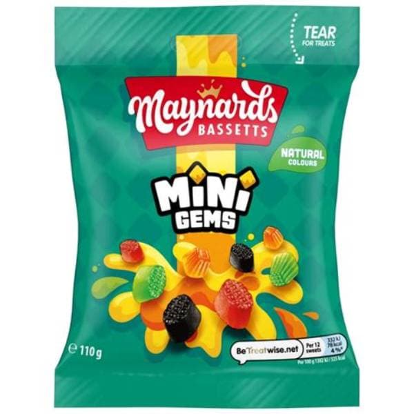 Maynards Bassetts Mini Gems 110G