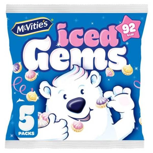 McVities Iced Gems Biscuits 5Pk 5 x 23g