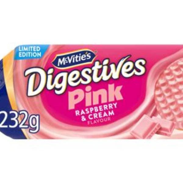 McVities Pink Raspberry & Cream Digestive Biscuits 232g