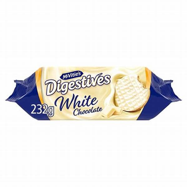McVities White Chocolate Digestive Biscuits Om 2.25 232g