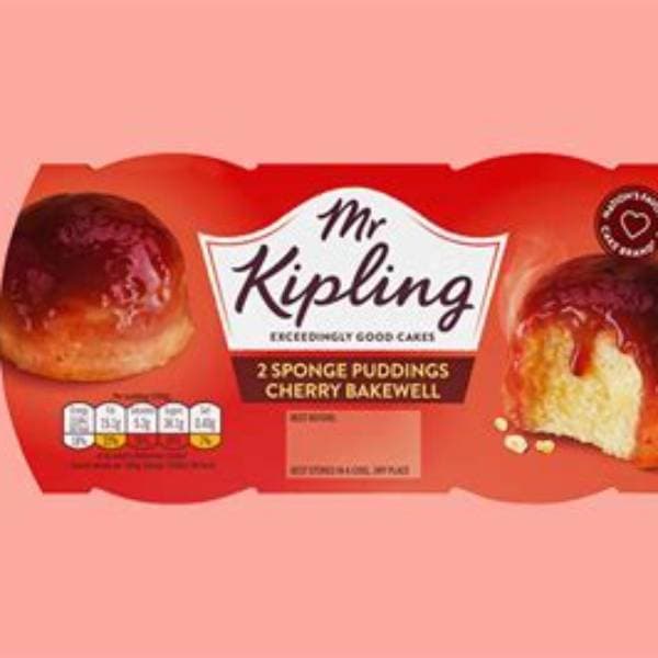 Mr Kipling Cherry Bakewell Sponge Pudding 2pk 108g