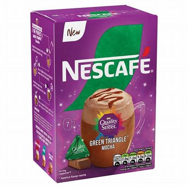 Nescafe 7 Sachets Mocha Quality Street Choc Hazeln 133G
