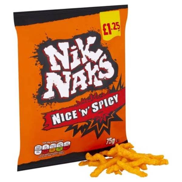 Nik Naks Nice N Spicy Crisps PM 1.35 75g