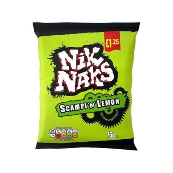 Nik Naks Scampi N Lemon Crisps PM 1.35 75g