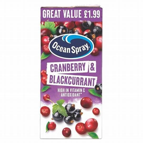 Ocean Spray Cranberry Blackcurrant PM 1.99 1ltr