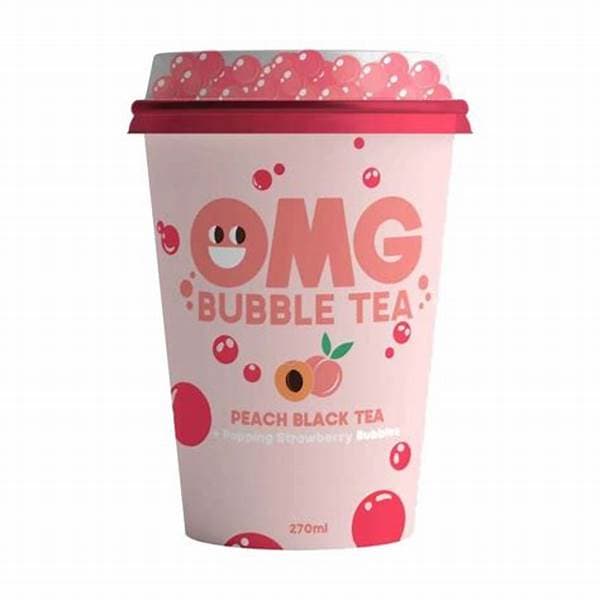 Omg Bubble Peach Black Tea With Straberry Flavour 270Ml