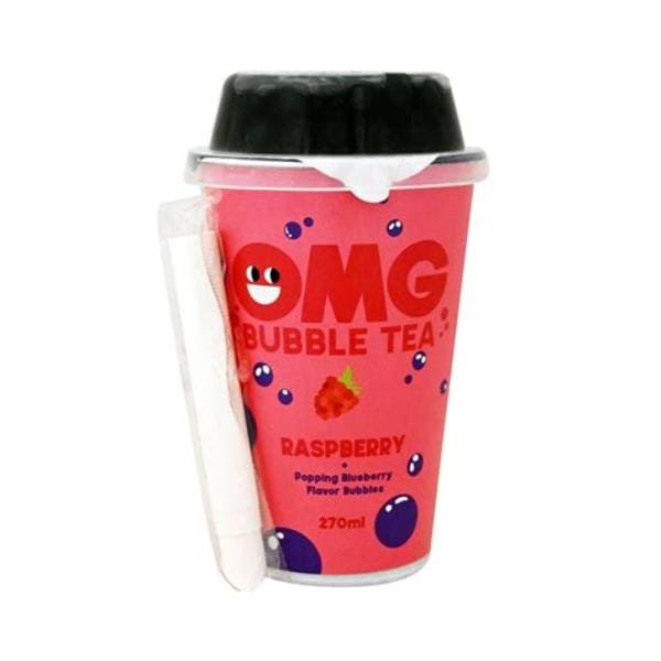 Omg Bubble Tea Raspberry With Blueberry Flavour Bu 270Ml