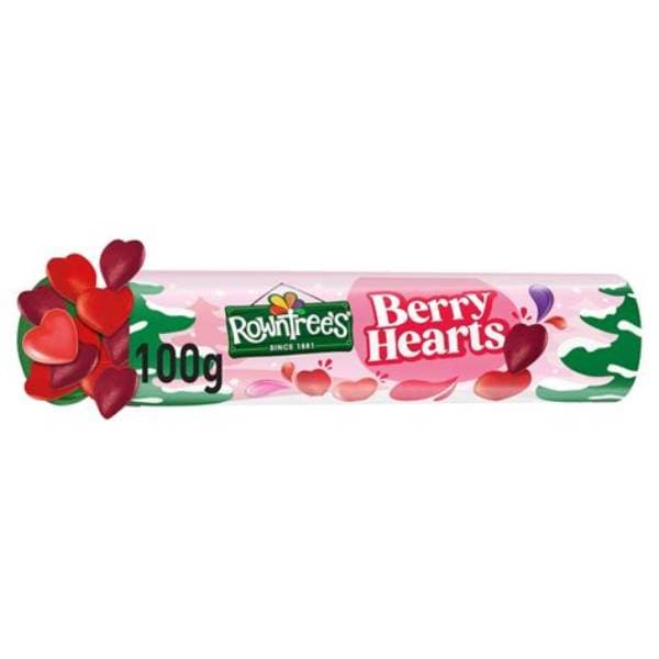 Rowntrees Berry Hearts Giant Tube 100G