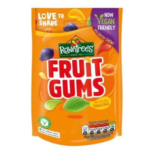 Rowntrees Fruit Gums Pouch PM 1.25 120g