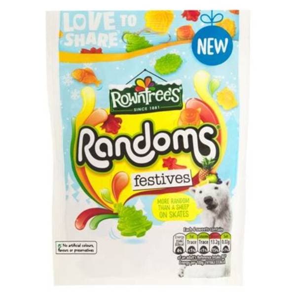 Rowntrees Randoms Festive Pouch 130G