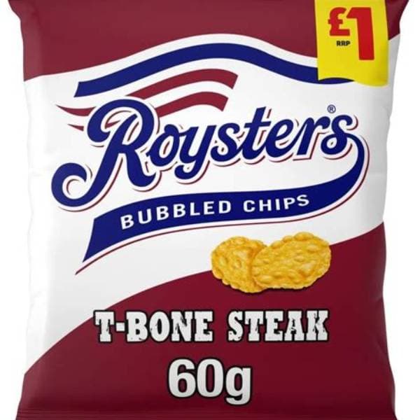 Roysters T-Bone Steak Crisps PM 1.35 60g